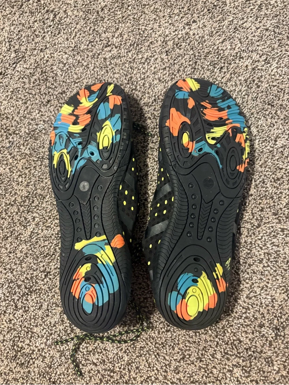 Black and Neon Yellow Water Shoes